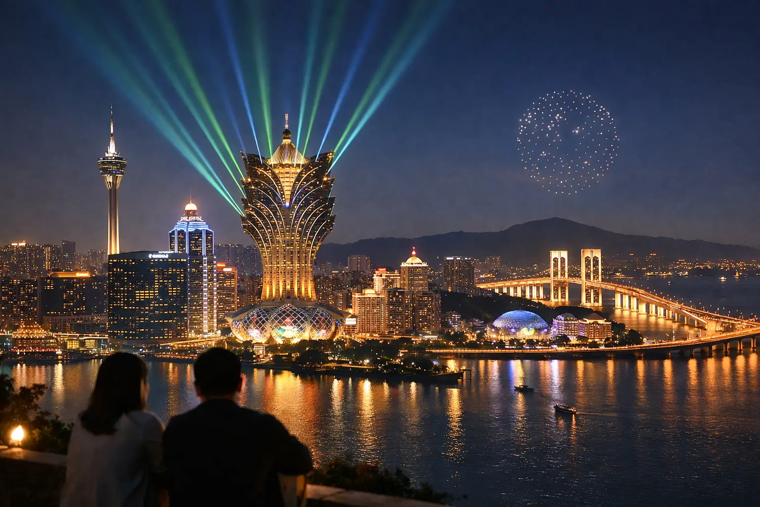 Macau Night Light Show & Best Night View Spots